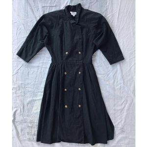 1980s Black Blazer Dress